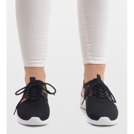 Adidași sport cu flori 625 negru 1