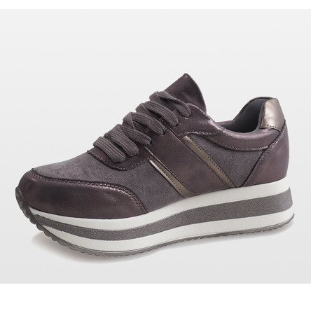 Adidași gri pe platforma 99-09 2