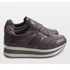 Adidași gri pe platforma 99-09 6