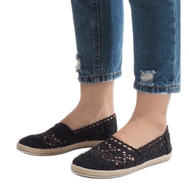 Adidași din dantelă neagră JX57P negru 1