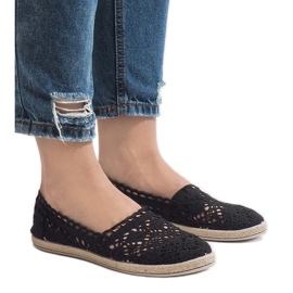 Adidași din dantelă neagră JX57P negru 2