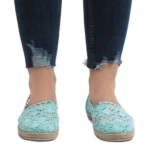 Adidași verzi cu dantelă JX57P verde 2