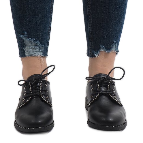 Pantofi Jazz negri Ćwieki 6288-1 negru 2