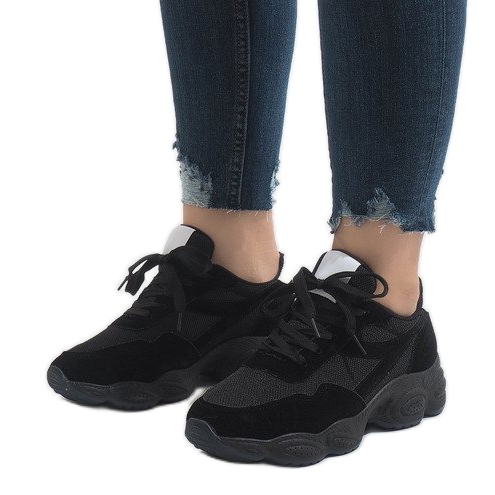 Pantofi sport negri E-102 negru 1