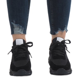 Pantofi sport negri E-102 negru 2