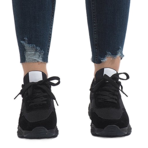 Pantofi sport negri E-102 negru 2