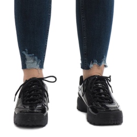 Pantofi sport la modă negri 82017 negru 2