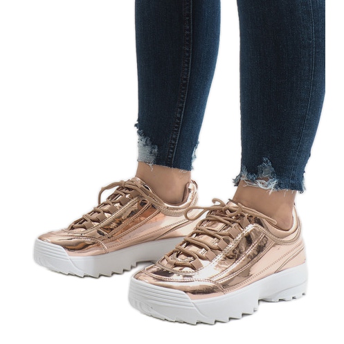 Pantofi sport de modă Champagne 82017 galben 1