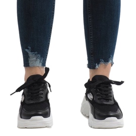 Pantofi sport negri la modă PP-37 negru 2 Pantofi sport negri la modă PP-37 negru 2