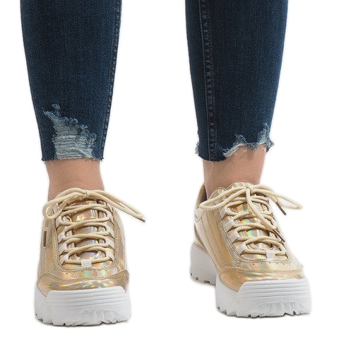 Pantofi sport la modă aurii 82017 de aur 2 Pantofi sport la modă aurii 82017 de aur 2