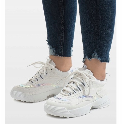 Pantofi sport de modă albi BO-62 1 Pantofi sport de modă albi BO-62 1