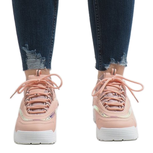 Pantofi sport la modă roz BO-62 1