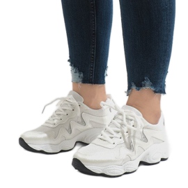 Pantofi sport de modă albi KB-153 1