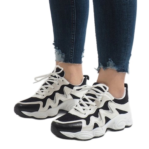 Pantofi sport negri la modă KB-153 negru 1