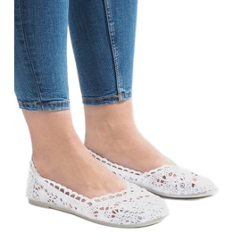 Adidași din dantelă albă JX59P 2