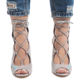 Cizme deschise gri pe stâlpul 1610-223 2