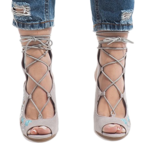 Cizme deschise gri pe stâlpul 1610-223 2