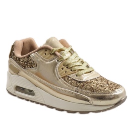 Pantofi sport Gold Shiny B64-1 de aur 1