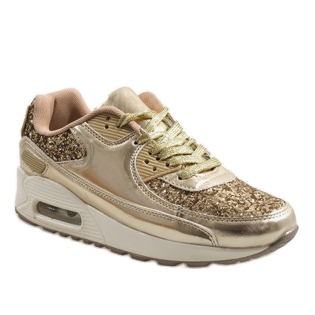 Pantofi sport Gold Shiny B64-1 de aur 1