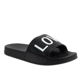 Papuci negri love 812A negru 1