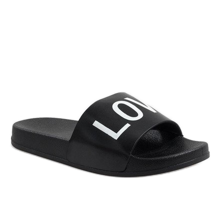 Papuci negri love 812A negru 1