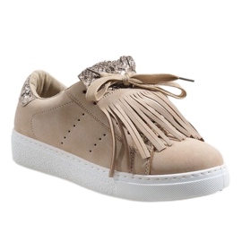Adidași bej cu model de șarpe 451-Y 1
