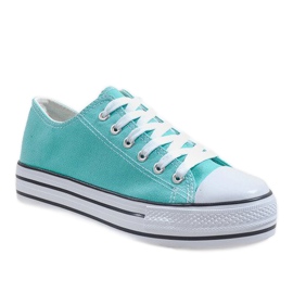 Adidași de menta pe platforma B72B-11 verde 1