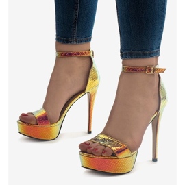 Sandale de aur tocuri irizate 8338-19 1