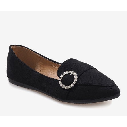 Mocasini negri de balerină DY-01 negru 1 Mocasini negri de balerină DY-01 negru 1