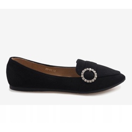 Mocasini negri de balerină DY-01 negru 2