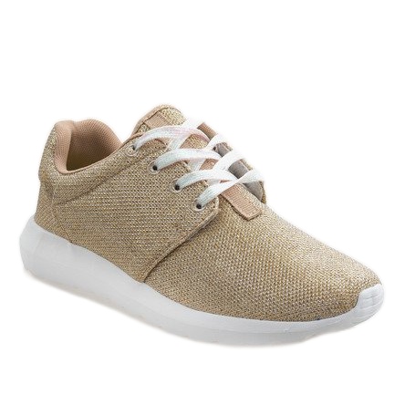Pantofi sport aurii strălucitori B62-4 de aur 1