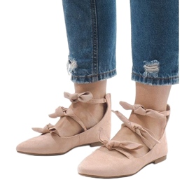 Balerini cu dantelă roz, cu arcuri G-47 1