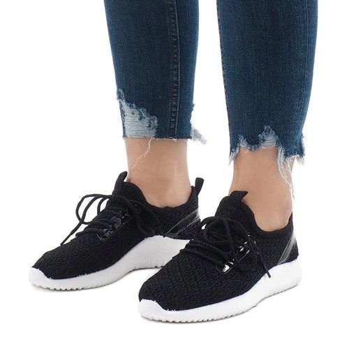 Încălțăminte sport cu plasă neagră G8347-1 negru 1 Încălțăminte sport cu plasă neagră G8347-1 negru 1