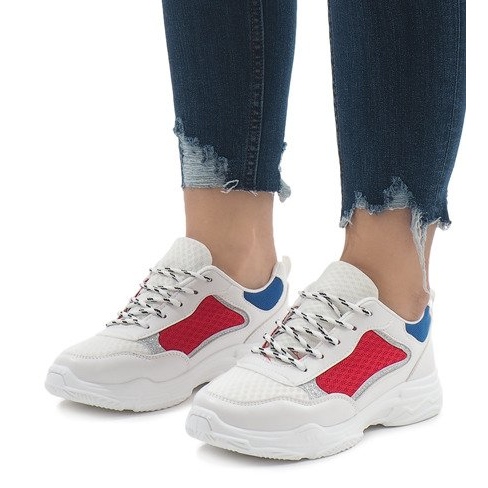 Pantofi sport la modă multicolori YM-31 alb 1 Pantofi sport la modă multicolori YM-31 alb 1