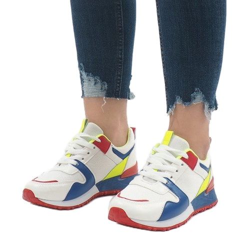 Pantofi sport trendy multicolori 2018-7 Albastru roșu verde 1