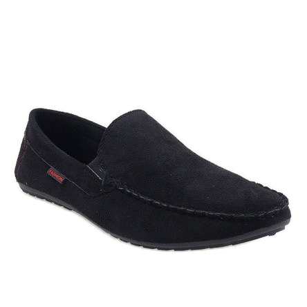 Încălțăminte elegantă neagră AB96K-1 mocasini negru 1