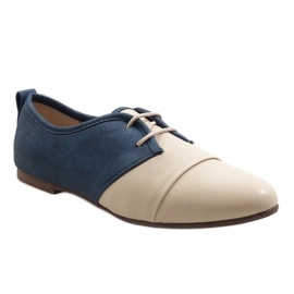 Pantofi jazz bej bej 2 albastru marin 1