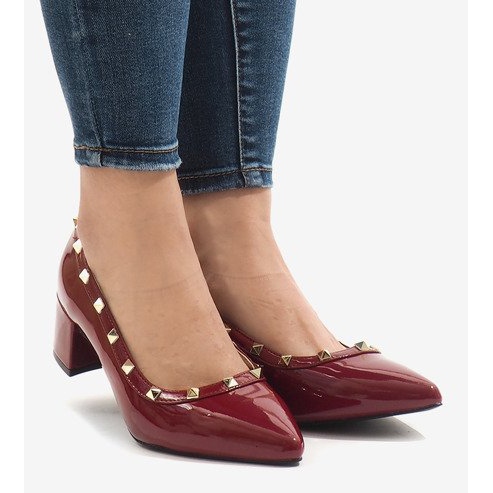 Pompele lăcuite bordeaux pe stâlpul X-70 roșu multicolor 2