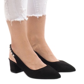 Pompe negre pe stiletto FM98502-2 negru 1