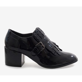 Cizme cu toc înalt lacuit negru PZY-02 2