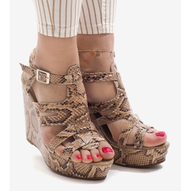 Sandale cu cămilă A-7A maro 2