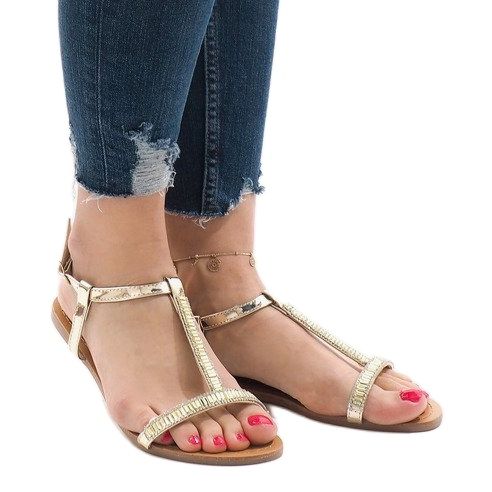 Sandale aurii decorate cu SY-644 de aur 1