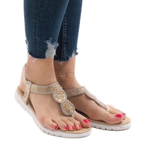 Sandale cu ornamente aurii S11 de aur 1 Sandale cu ornamente aurii S11 de aur 1