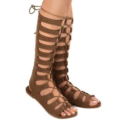 Sandale plate gladiator maro 289-9 1