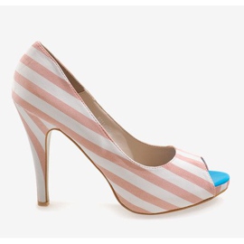 Tocuri deschise roz K011 alb 2