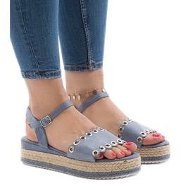 Sandale albastre pe platforma 99-46 albastru 1