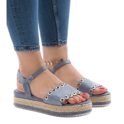 Sandale albastre pe platforma 99-46 albastru 1