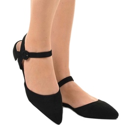 Sandale negre de balerină 77-100 negru 2