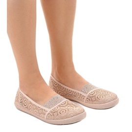 Adidași din dantelă roz 1148-Y 1