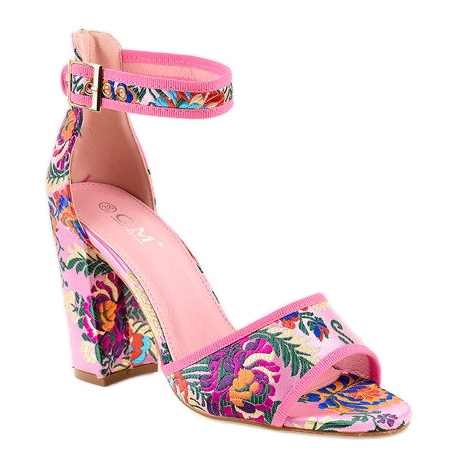 Sandale roz pe stâlp 77-14 1